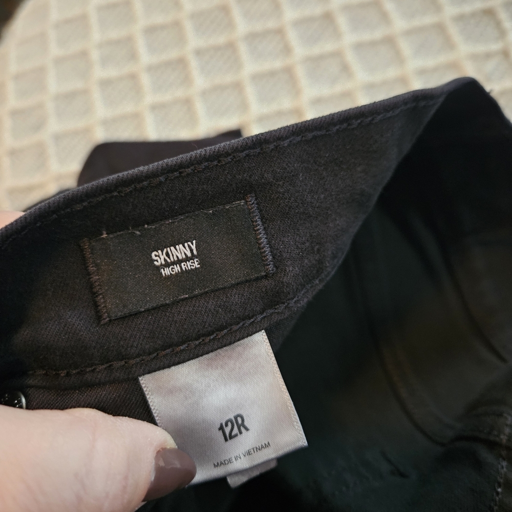 Express High Rise Skinny Black Jeans - Picture 4 of 5